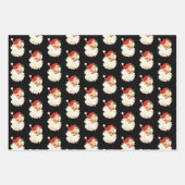Retro Santa Claus Head Geschenkpapier Set (Vorderseite 2)