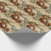 Retro Santa Claus Illustration Geschenkpapier (Ecke)