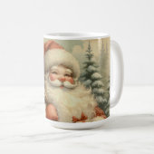 Retro Santa Claus Illustration Kaffeetasse (VorderseiteRechts)
