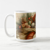 Retro Santa Claus Illustration Kaffeetasse (Links)
