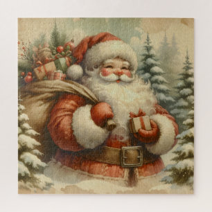 Retro Santa Claus Illustration Puzzle