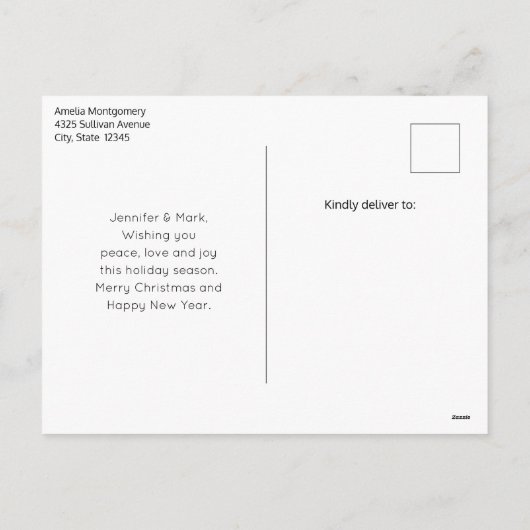 Retro Santa Claus in einem Red Hat Weihnachten (Rückseite)