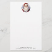 Retro Santa Claus in einem Red Hat Weihnachten Briefpapier (Vorderseite)