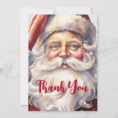 Retro Santa Claus in einem Red Hat Weihnachten Dankeskarte (Vorderseite)