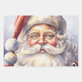 Retro Santa Claus in einem Red Hat Weihnachten Geschenkpapier Set (Vorderseite 2)