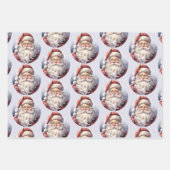 Retro Santa Claus in einem Red Hat Weihnachten Geschenkpapier Set (Vorderseite)