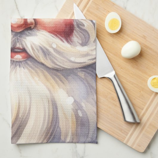 Retro Santa Claus in einem Red Hat Weihnachten Geschirrtuch (Viertel Falte)