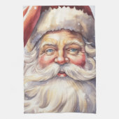 Retro Santa Claus in einem Red Hat Weihnachten Geschirrtuch (Vertikal)