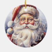 Retro Santa Claus in einem Red Hat Weihnachten Keramik Ornament (Hinten)