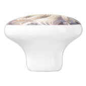 Retro Santa Claus in einem Red Hat Weihnachten Keramikknauf (Seitenansicht)