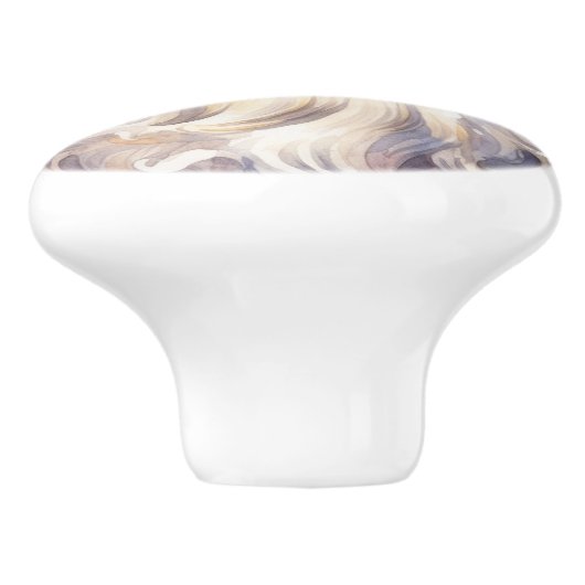 Retro Santa Claus in einem Red Hat Weihnachten Keramikknauf (Seitenansicht)