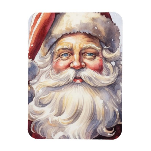 Retro Santa Claus in einem Red Hat Weihnachten Magnet (Vertikal)