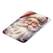 Retro Santa Claus in einem Red Hat Weihnachten Magnet (Linke Seite)