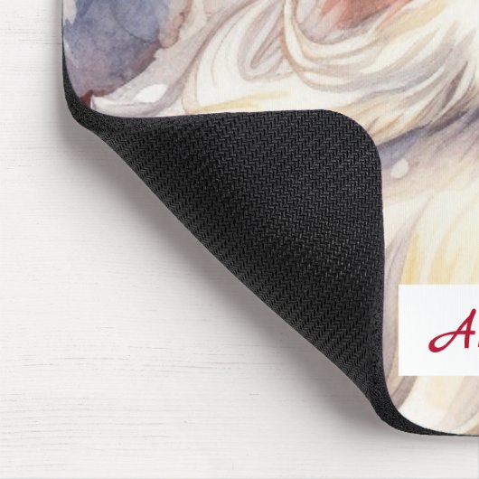 Retro Santa Claus in einem Red Hat Weihnachten Mousepad (Ecke)