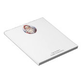 Retro Santa Claus in einem Red Hat Weihnachten Notizblock (angewinkelt)