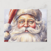 Retro Santa Claus in einem Red Hat Weihnachten Postkarte (Vorderseite)
