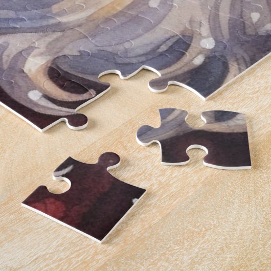 Retro Santa Claus in einem Red Hat Weihnachten Puzzle (Seite)