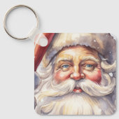 Retro Santa Claus in einem Red Hat Weihnachten Schlüsselanhänger (Vorderseite)