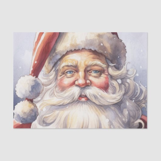 Retro Santa Claus in einem Red Hat Weihnachten Seidenpapier (Vorderseite)