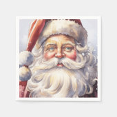 Retro Santa Claus in einem Red Hat Weihnachten Serviette (Vorderseite)