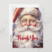 Retro Santa Claus in einem Red Hat Weihnachten Vie Postkarte (Vorne/Hinten)