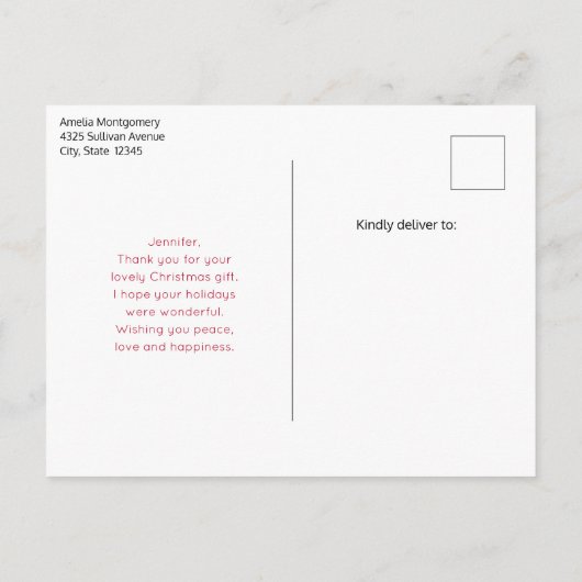 Retro Santa Claus in einem Red Hat Weihnachten Vie Postkarte (Rückseite)