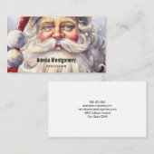 Retro Santa Claus in einem Weihnachtsgeschäft in R Visitenkarte (Vorne/Hinten)