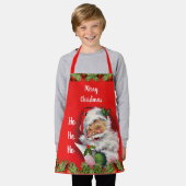 Retro Santa Claus Kinder Weihnachten Rot Schürze (Getragen)