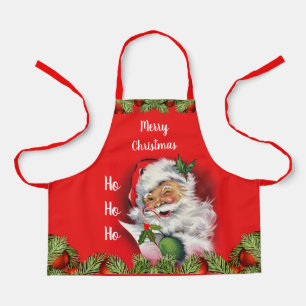 Retro Santa Claus Kinder Weihnachten Rot Schürze