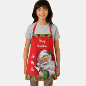 Retro Santa Claus Kinder Weihnachten Rot Schürze (Insitu)