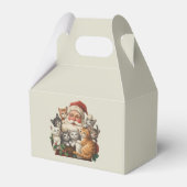 Retro Santa Claus & Kittens Christmas Winter 90s Geschenkschachtel (Vorderseite)