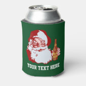 Retro Santa Claus mit Bierweihnachtsgebäck Dosenkühler (Kanne Rückseite)