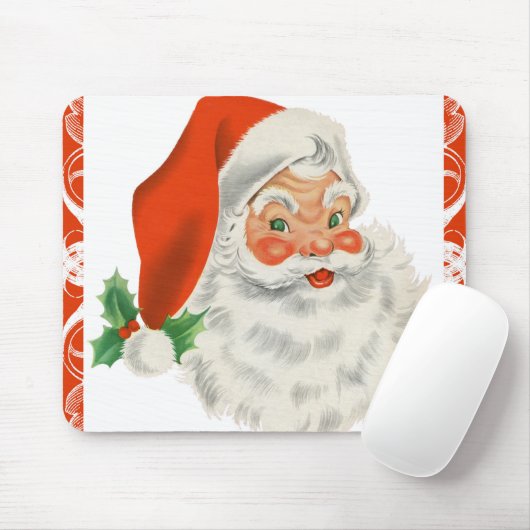 Retro Santa Claus Mousepad (Mit Mouse)