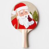 Retro Santa Claus Ping Pong Paddle Tischtennis Schläger (Vorderseite)