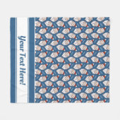 Retro Santa Claus Red White und Blue Christmas Fleecedecke (Vorderseite (Horizontal))