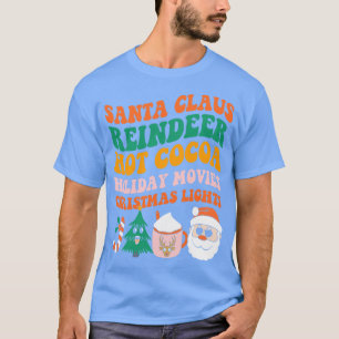 Retro Santa Claus Reindei Weihnachten Niedliches W T-Shirt