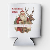 Retro Santa Claus Reitstall Dosenkühler (Vorderseite)