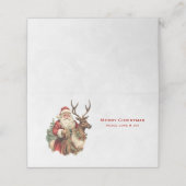 Retro Santa Claus Reitstall Platzkarte (Außenseite Aufgefaltet)