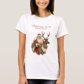 Retro Santa Claus Reitstall T-Shirt (Vorderseite)