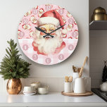 Retro Santa Claus Rosa und Weiß Karierte Weihnacht Große Wanduhr<br><div class="desc">Feiern Sie die festliche Saison mit unserem Retro Santa Claus Pink und White Kariert Weihnachten Große Uhr! Dieses bezaubernde Uhrwerk besticht durch ein nostalgisches Santa Claus Design-Set vor einem stilvollen, rosa und weiß karierten Hintergrund. Freuen Sie sich auf Vintagen Charme und modernen Flair. Diese Uhr ist perfekt, um Ihrem Wohnzimmer,...</div>