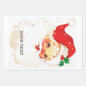 Retro Santa Claus, süße Weihnachten Geschenkpapier Set (Vorderseite)