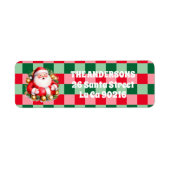 Retro Santa Claus Tartan Karierte Weihnachten (Vorne)