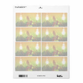 Retro Santa Claus und Blubble Lights Shipping Labe (Vorne)