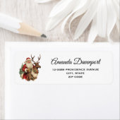 Retro Santa Claus und Reindeh Weihnachten (Insitu)