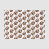 Retro Santa Claus und Reindeh Weihnachtsmuster Seidenpapier (Vorderseite)