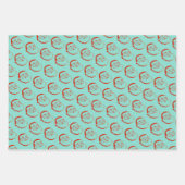 Retro Santa Claus Vintage Weihnachtsgeschenk Geschenkpapier Set (Vorderseite 3)