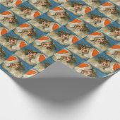 Retro Santa Claus Weihnachten Geschenkpapier (Ecke)