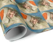 Retro Santa Claus Weihnachten Geschenkpapier (Rolleneckpunkt)