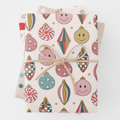 Retro Santa Claus Weihnachten Geschenkpapier Set (Beispiel)