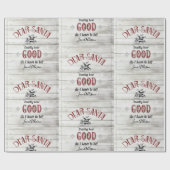 Retro Santa Claus Weihnachten Rustikal Personalisi Geschenkpapier (Flach)